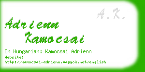 adrienn kamocsai business card